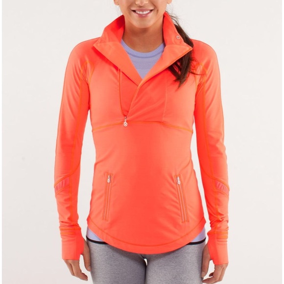 Lululemon Athletica Lululemon Run Reflect Pullover Pink/Orange Half Zip Small - Picture 11 of 14